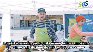 Národné jedlo Lotyšska – Griki – Pohánka s klobáskou  Recept [upl. by Mclaughlin]