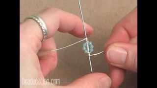 Wirework Pinwheel Pendant Tutorial  Beaducationcom [upl. by Enirehtak]