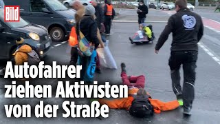 Straßenblockade Autofahrer sauer auf Aktivisten  Berlin [upl. by Anned501]