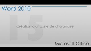 Formation Word 2010  Partie 15  Création dun zone de chalandise [upl. by Sterne141]