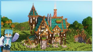 Minecraft How to build a Fantasy Medieval House 21 part 1 [upl. by Ditter]