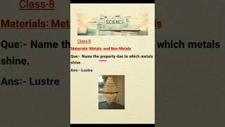 The Science Behind Shiny Metals A Class 8 Exploration [upl. by Adamski]