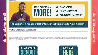 Dallas ISD New Registration Instructions 20242025 [upl. by Irodim]