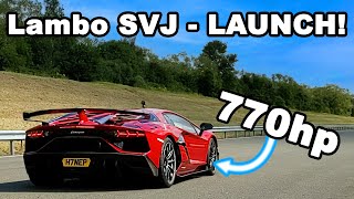 Lamborghini Aventador SVJ  LAUNCH 🔥 [upl. by Irret214]