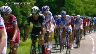 The peloton chasing the breakaway  Stage 3  Critérium du Dauphiné 2017 [upl. by Vilhelmina]