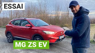 Essai MG ZS EV 2022  le SUV à prix canon prend du galon [upl. by Oicelem]