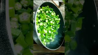 Quick lady finger recipe  bhindi ki sabji ytshorts ladyfinger shortsfeed [upl. by Nwahsear]