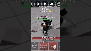 Rate my combo 110 still practicing roblox robloxgamer [upl. by Ainnet]