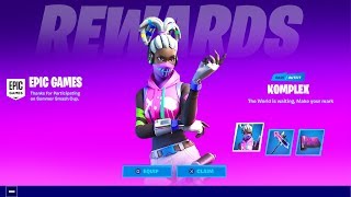 NEW Komplex FREE Skin How To Get Free Skin Pickaxe amp Free Rewards Fortnite Battle Royale [upl. by Nitsuj]