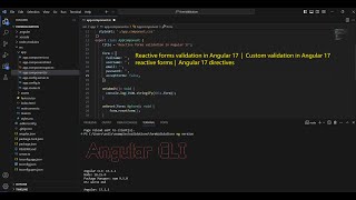 Reactive forms validation in Angular 17  Custom validation in reactive form  Angular 17 directives [upl. by Elyrrad438]