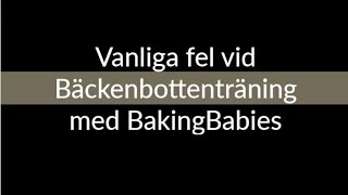 Vanliga fel vid bäckenbottenträning [upl. by Iasi]