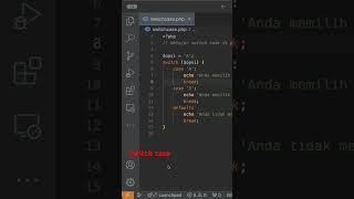 Switch case di PHP coding tutorial webdevelopment webdev programming backenddeveloper [upl. by Lieberman]