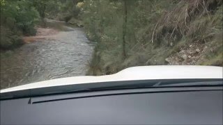 SH Subaru Forester XT small steep descent and river crossing off road [upl. by Odranreb]