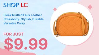 Mustard Faux Leather Quilted Crossbody Bag with Detachable Strap [upl. by Philpot851]