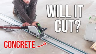 WHY CUT THE NEW CONCRETE FLOOR  with a TRACK SAW [upl. by Smoht361]