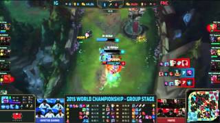 Huni Riven quadra kill  IG vs FNC  S5 worlds [upl. by Ciapas]