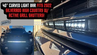 The 40quot Curved Light Bar Fits 2022 Silverado 3500 High Country [upl. by Anirehtac]