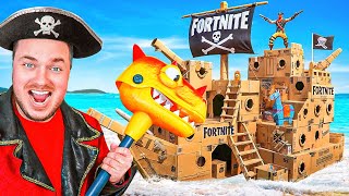 FORTNITE x PIRATES BOX FORT Pirate Ship BATTLE ROYAL [upl. by Dine]