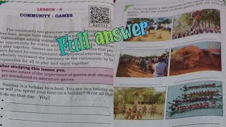 5th STD EVS lesson 4 community games full answer [upl. by Jauch]