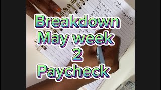 MY PAYCHECK BREAKDOWN  WEEK 2 OF MAY 2023  BUDGET WITH ME [upl. by Demmahum523]