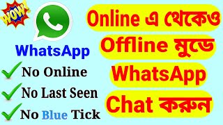 How To WhatsApp Chat In Offline Mode From Online  WhatsApp Tricks Bangla [upl. by Ayram995]