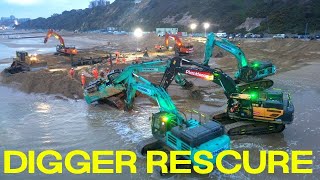 Digger Stuck on Bournemouth Beach [upl. by Negeam100]