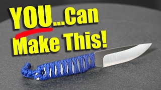 Making A Simple Beginners Knife  Cord Wrap That Blade [upl. by Oeak]