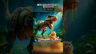 Cat Survived TRex🙀🦖 cutecat catlover kitten 猫 [upl. by Eimrej]