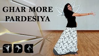 Easy dance steps for Ghar More Pardesiya song [upl. by Yelrak]