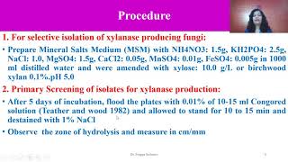 Fungal Xylanase Production Purification and Enzyme Assay [upl. by Dnalyk]