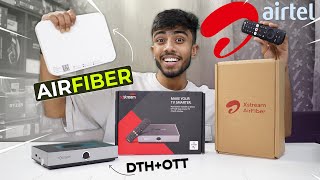 Airtel AirFiber Unboxing amp Installation ⚡️High Speed Unlimited WIFI At Cheapest Price 🔥With DTH [upl. by Elraet]