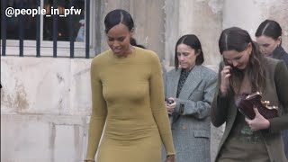 Sabrina Dhowre Elba  Victoria Beckham Fall Winter 20232024 fashion show in Paris  03032023 [upl. by Ternan]