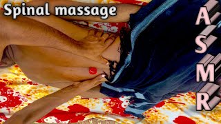 Asmr spinal massage asmr back massage oil asmr back massage asmr massage back and neck oil [upl. by Olnek883]