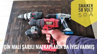 ÇİN MALI ŞARJLI MATKAPLARIN İYİSİ  SNAİKER 58 VOLT 50 A [upl. by Ecnahc34]