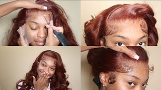 Reddish Brown Lace Melt Frontal Wig Install  Perfect For Fall Ft Julia Hair [upl. by Zenobia]