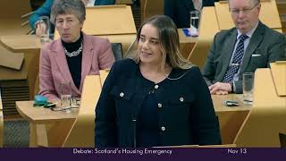 Scottish Conservative and Unionist Party Debate Scotland’s Housing Emergency  13 November 2024 [upl. by Oiril]