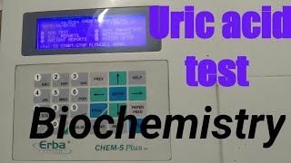 Uric acid test prosedure  earba chem5 plus V2  how to perform uric acid test [upl. by Bunns]