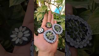 Oxidized handmade earrings earringsfornavratri oxidizedjewellery earringsmaking [upl. by Oirifrop]