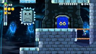 New Super Luigi U 100 Walkthrough  Frosted Glacier World 4Castle All Star Coins [upl. by Aletta618]