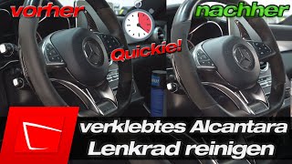 Alcantara Lenkrad reinigen Quickie  Alles was du wissen musst in 2 Minuten [upl. by Nahtaoj]