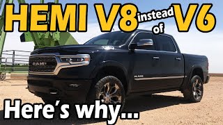 20192024 Ram 1500 57L HEMI V8 vs 36L Pentastar V6 Comparison  Truck Central [upl. by Eetnwahs]