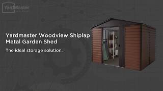 YardMaster Woodgrain Shiplap Metal Shed WGL Range [upl. by Nhguaved]