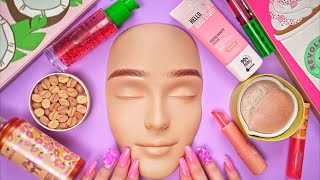 ASMR  YUMMY Makeup Application On Mannequin Whispered  Makeup Tutorial [upl. by Lowery52]