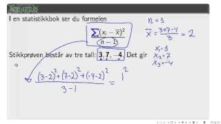 Statistikk 3A  Gjennomsnitt og median [upl. by Selbbep]