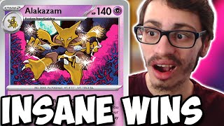 I Had Some INSANE Wins With My New Alakazam Spread Deck Ft Mismagius PTCGL [upl. by Nalad]