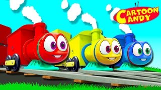 Learn Colors with Trains WonderBalls Colors For Children by Cartoon Candy [upl. by Sedda]