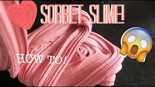 How To Make Sorbet Slime Rasberry Sorbet Slime [upl. by Tnecniv418]