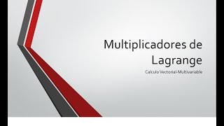 Multiplicadores de Lagrange Máximos y mínimos [upl. by Duster818]