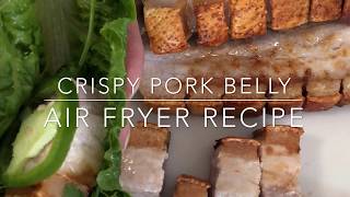 CRISPY PORK BELLY—AIR FRYER RECIPE Quay heo bang noi chien khong dau [upl. by Enaywd818]