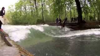 first ever 360 shove it tao eisbach river munich [upl. by Akilam]